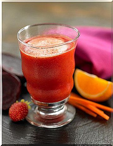 drink of orange and strawberry