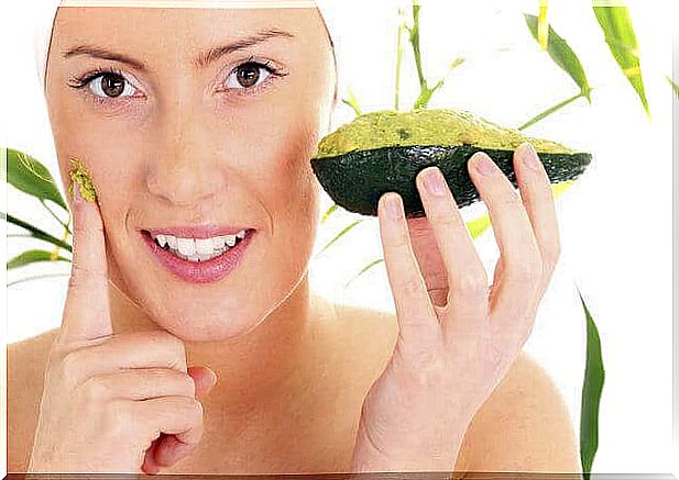 Avocado mask for hanging cheeks