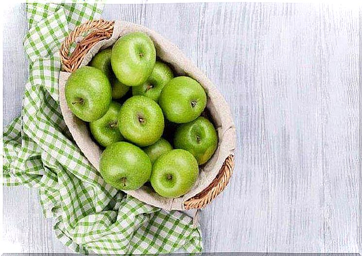 dishes to burn fat: green apples