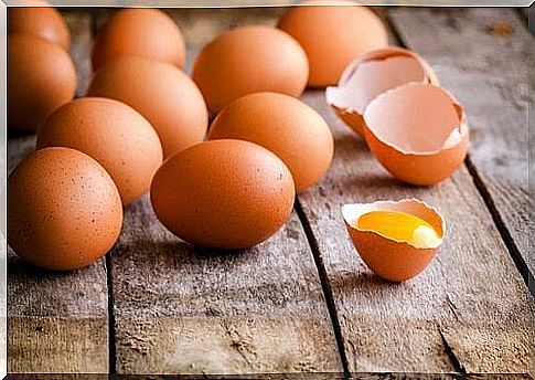 brown eggs on the table