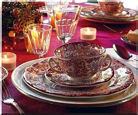 Christmas table setting