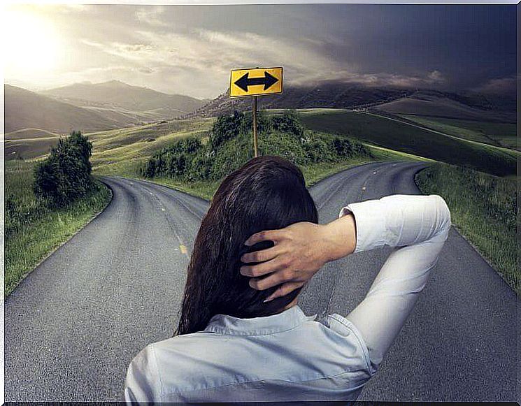 woman at the crossroads