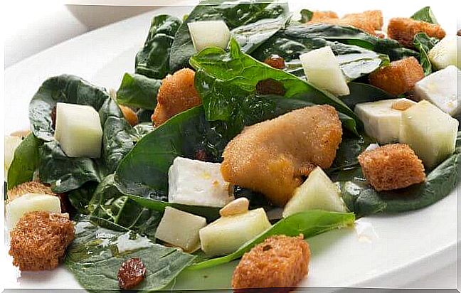 spinach turkey salad helps burn fat