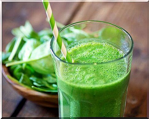 spinach smoothie is fresh