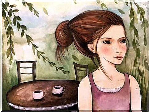 girl and coffee cups