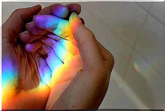 rainbow in hands