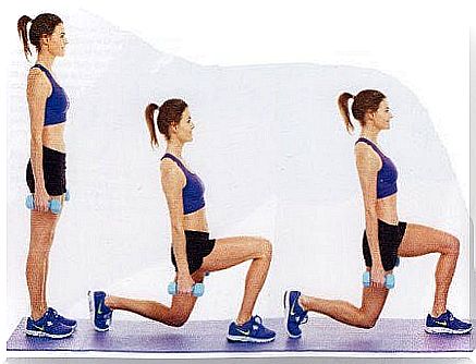 Step squats are effective for firming the thighs.