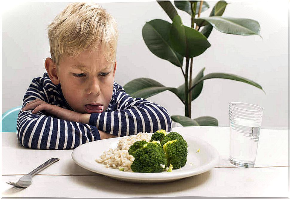 The child does not taste broccoli